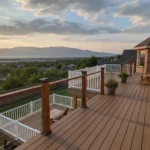 Utah deck with cable and traditional railing styles
